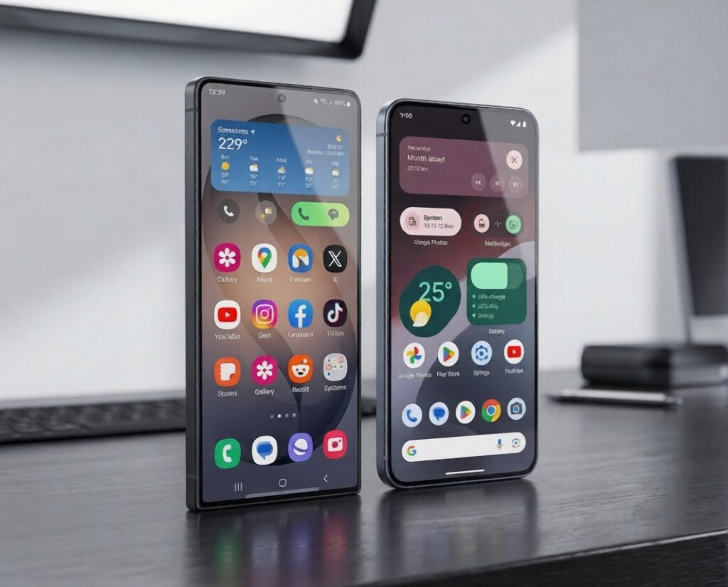 S26 Ultra vs Pixel camera comparison showing rear camera design and lenses