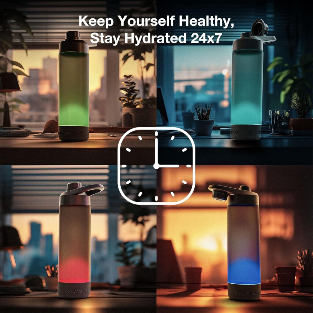 Aquaminder smart water bottle hydration reminder