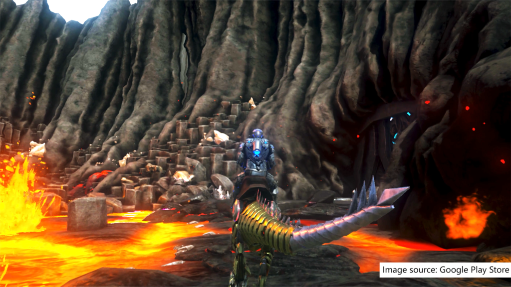 ark survival mobile dinosaur gameplay