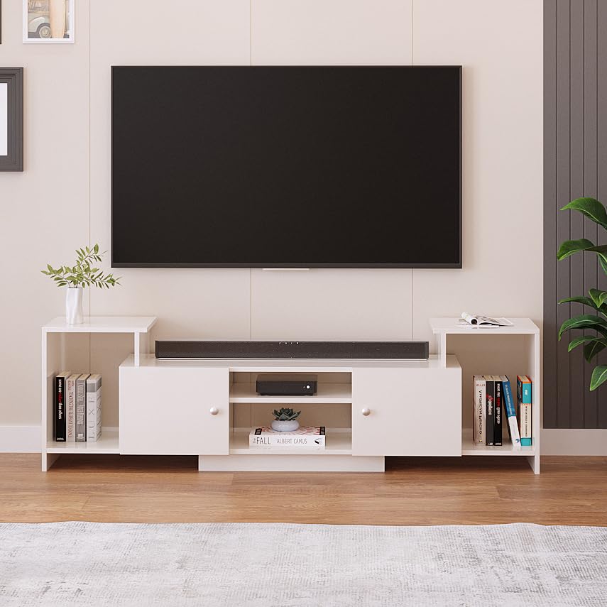 Best TV stands with wide tabletop, multiple shelves, and practical storage for large TV setups