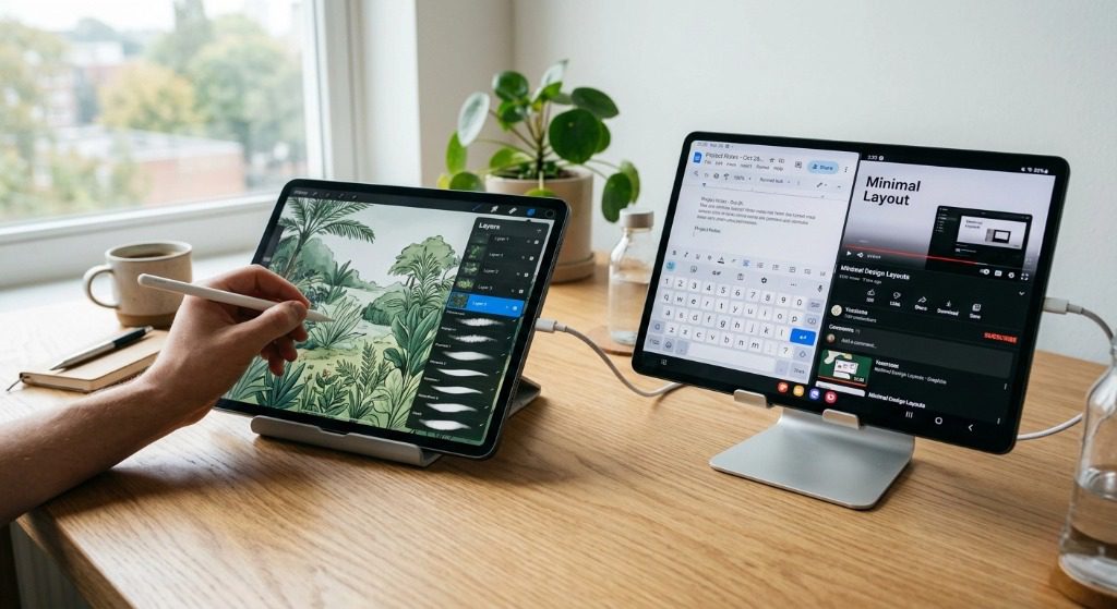 iPad drawing vs Android tablet multitasking comparison