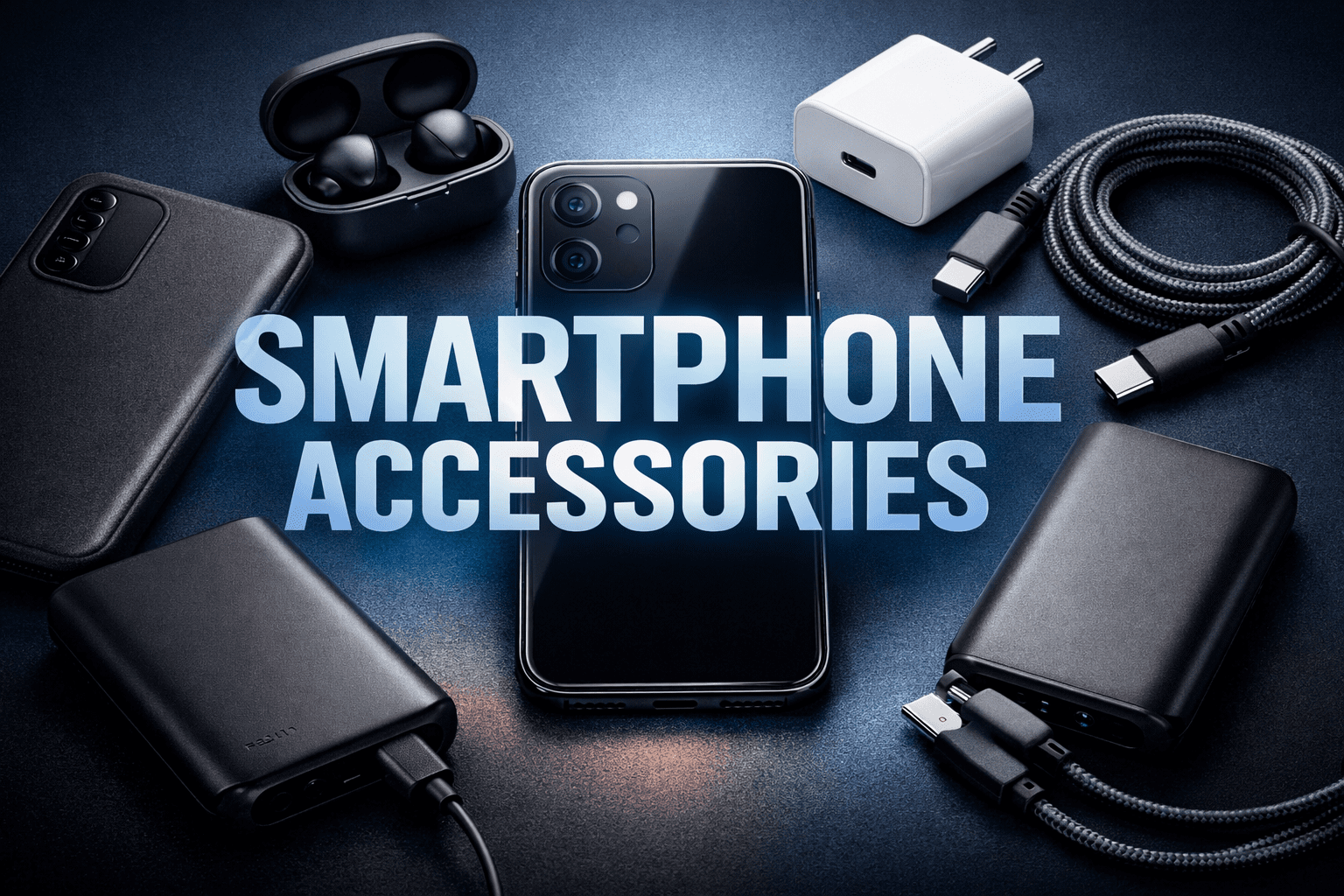 smartphone accessories guide thumbnail with phone and essential accessories