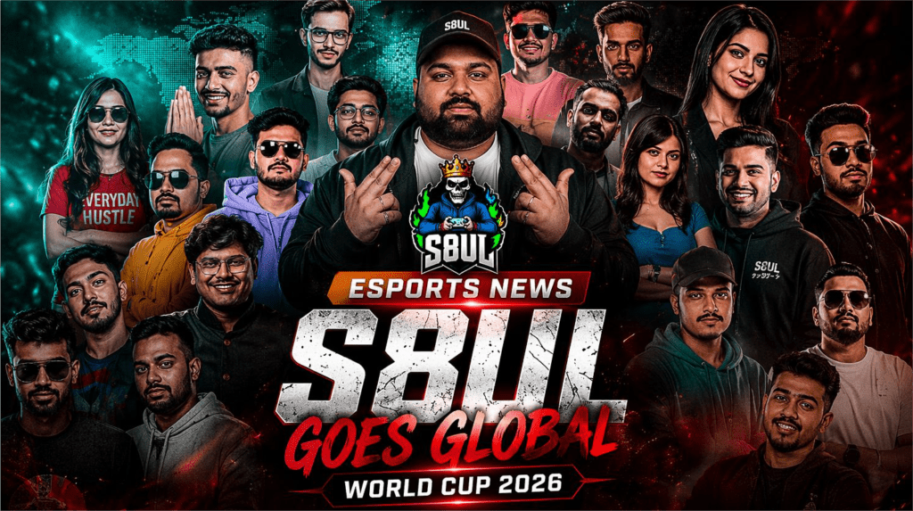 S8UL esports team collage thumbnail showing global expansion ahead of World Cup 2026