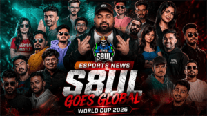 S8UL esports team collage thumbnail showing global expansion ahead of World Cup 2026
